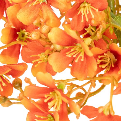 Kunstblume Orchideenzweig Orange filigran Raumdeko 110cm 3St | Floristik24.de