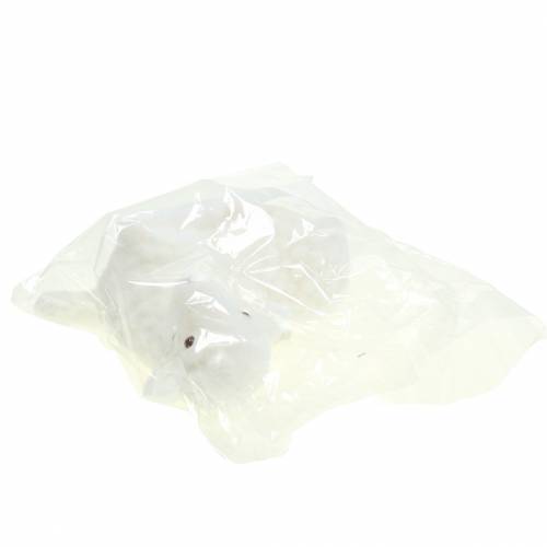 Floristik24 Osterdeko Lamm liegend beflockt Weiß H15cm