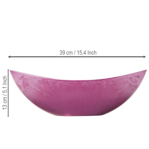 Schale Plastik Pink 39cm x 13cm H13cm | Floristik24.de