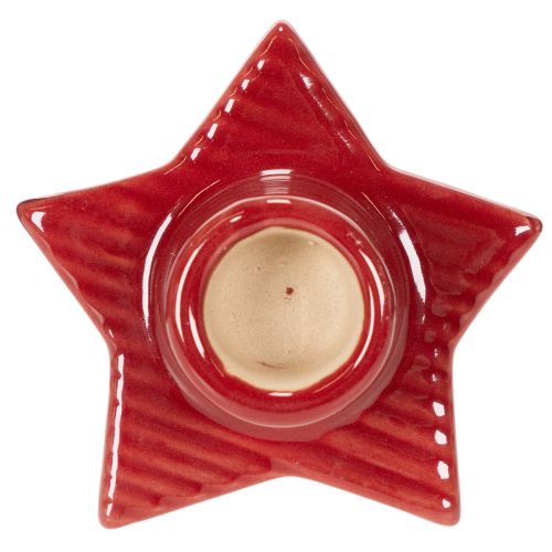 Sternförmiger Kerzenhalter für Stabkerzen Advent und Weihnachten 8cm 2St | Floristik24.de
