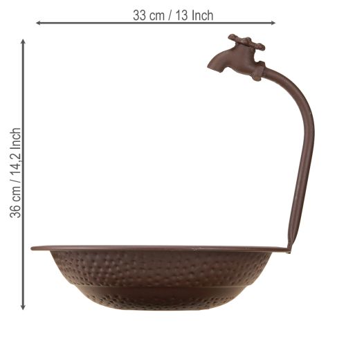 Floristik24 Pflanzschale idealer Blickfang für den Außenbereich mit Wasserhahn Designelement 36cm