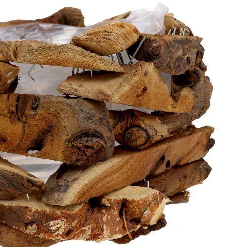 Floristik24 Schale Holzstücke Natur Ø32cm H16cm