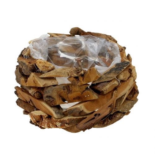 Schale Holzstücke Natur Ø28cm H16cm