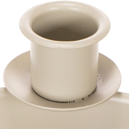 Kerzenschale mit 4 Haltern Adventskranz modern Beige 15cm | Floristik24.de