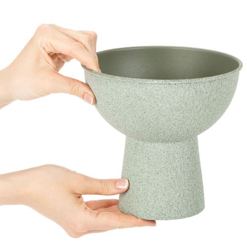 Pflanzschale auf hohem Fuß modern rund 18cm | Floristik24.de
