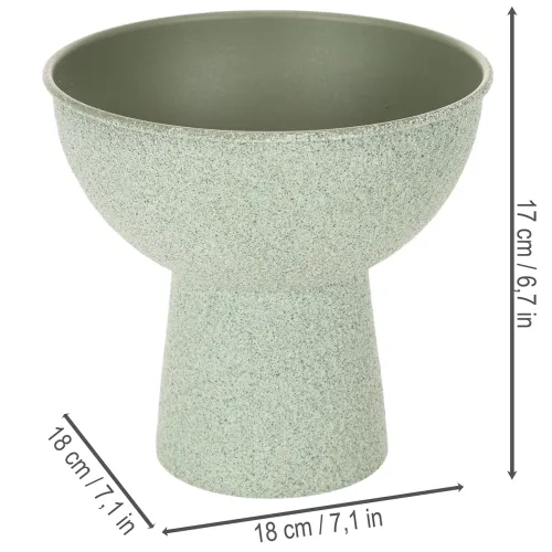 Pflanzschale auf hohem Fuß modern rund 18cm | Floristik24.de