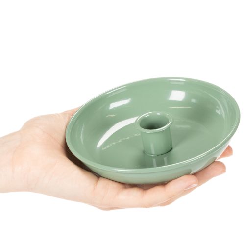 Kerzenständer Metall grün dekorativ für Tafelkerzen 13cm | Floristik24.de