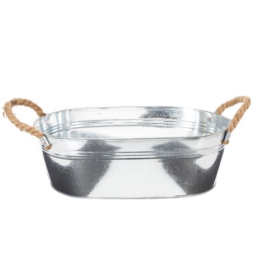Schale oval 35cm x 21,5cm H11,5cm Zink glänzend kaufen | Floristik24.de