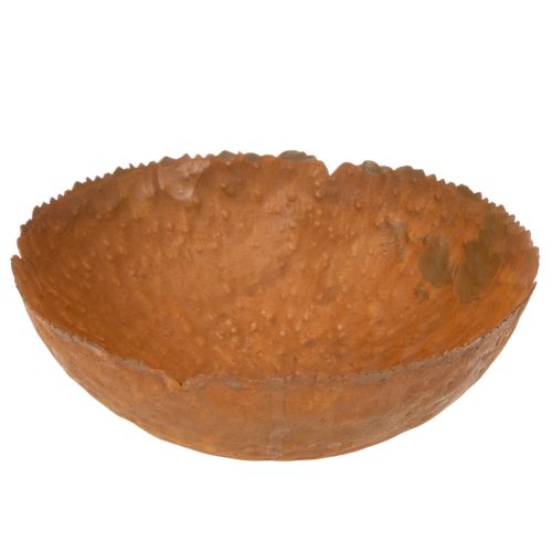 Metallschale rund Rostoptik Strukturierte Oberfläche 20cm
