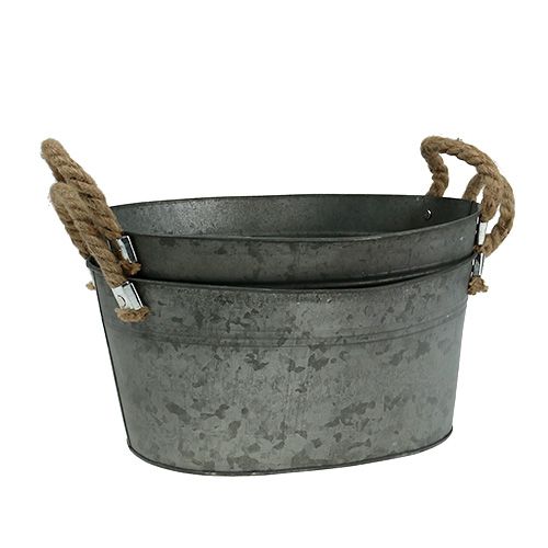 Floristik24 Schale Antik oval 28 x 17cm H12cm 2St