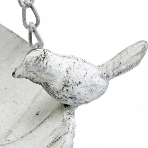 Artikel Dekoschale  zum Hängen Blumenampel Metall Weiß L62cm Ø31cm