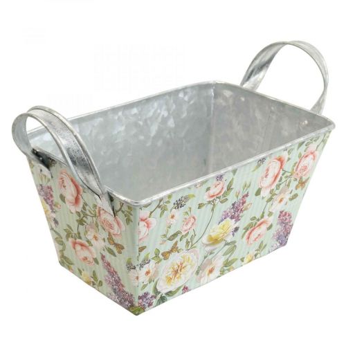 Floristik24 Jardiniere Rosen Pflanzkasten Metall Deko 20×12,5×10cm