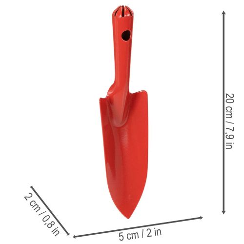 Blumenkelle aus Stahl als Pflanzschaufel Rot 20cm | Floristik24.de