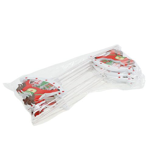 Floristik24 Schaukelpferd am Stab Rot 8,5cm 16 St