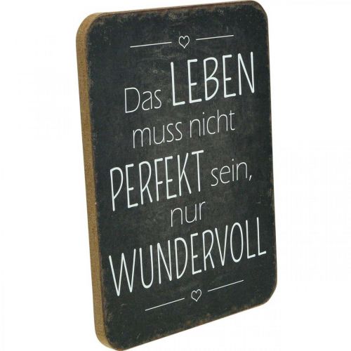 Floristik24 Aufsteller Holzschild mit Spruch Dekoschilder 20cm×15cm 2St