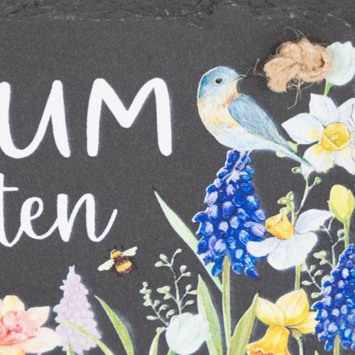 Gartenschild Traumgarten mit Blumenmotiv Dekoratives Hängeschild 15cm | Floristik24.de