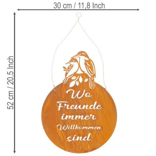 Schild mit Spruch Metallschild Dekoschild Edelrost 30×40cm | Floristik24.de