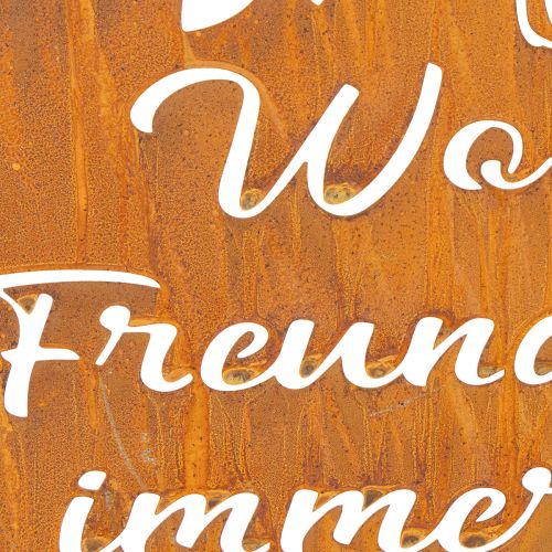 Schild mit Spruch Metallschild Dekoschild Edelrost 30×40cm | Floristik24.de