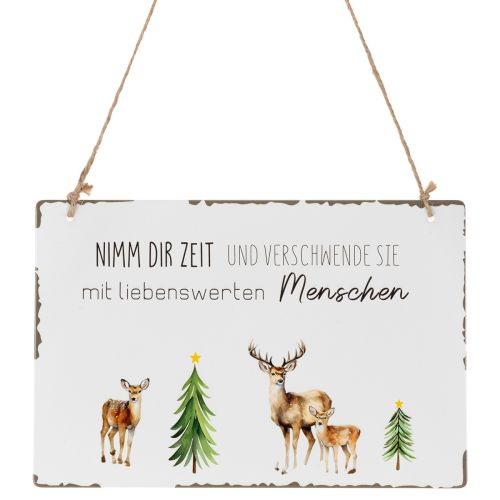 Metallschild zum Hängen mit
