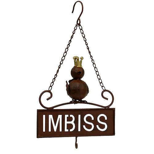 Floristik24 Schild zum Hängen „Imbiss“ Braun 20cm L31cm