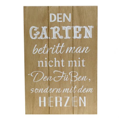 Holzschild zum Aufhängen „Garten“ 20cm x 30cm 2St