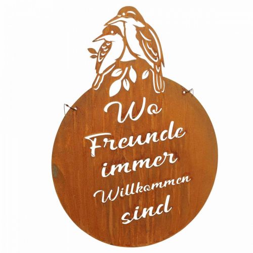 Artikel Schild mit Spruch Metallschild Dekoschild Edelrost 30×40cm