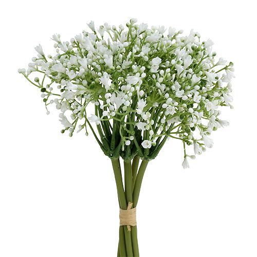 6 Stengel = Kunstblume Künstlicher Strauß Schleierkraut Weiß Viele Blüten 