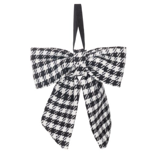Stoffschleife mit Brosche und Aufhänger Kariert 24cm 2St | Floristik24.de