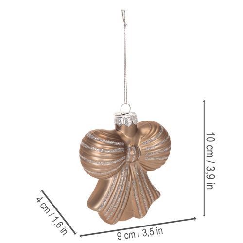 Glas Weihnachtsanhänger Schleife zum Hängen 10cm 2St | Floristik24.de