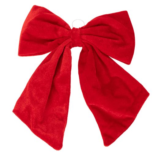 Schmuckschleife Rot als Weihnachtsdeko 28cm 3St