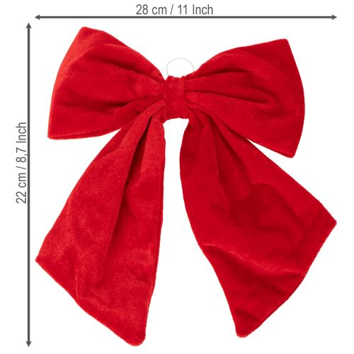 Schmuckschleife Rot als Weihnachtsdeko 28cm 3St | Floristik24.de