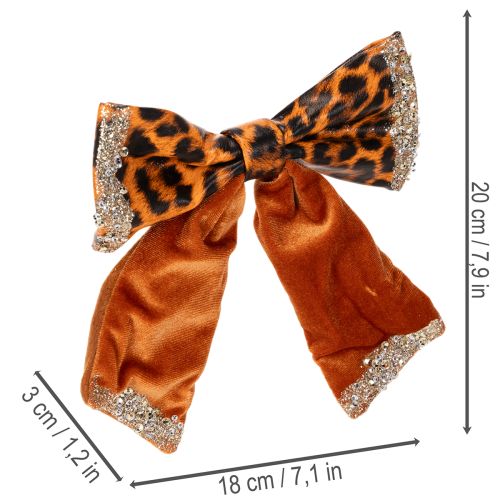 Schmuckschleife mit Animal Print Leopardenmuster 20cm 3St | Floristik24.de