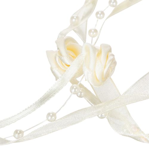 Schleifenband Valentino Creme 15mm 5m | Floristik24.de