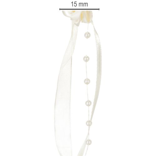 Schleifenband Valentino Creme 15mm 5m | Floristik24.de