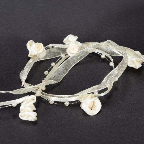 Schleifenband Valentino Creme 15mm 5m | Floristik24.de