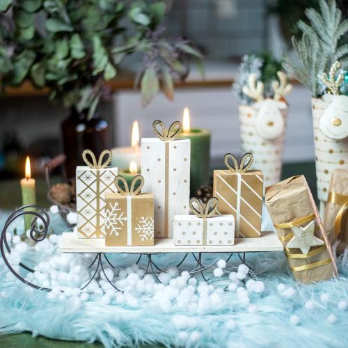 Floristik24 Schlitten mit Geschenken, Advent, Deko für Weihnachten L37,5cm H23cm