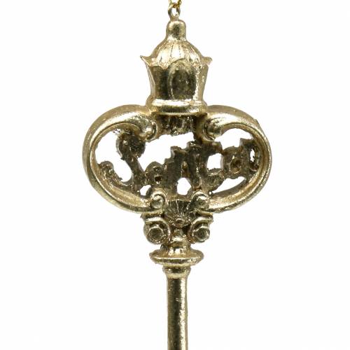Artikel Christbaumschmuck Schlüssel mit Glimmer Gold 13cm 2St