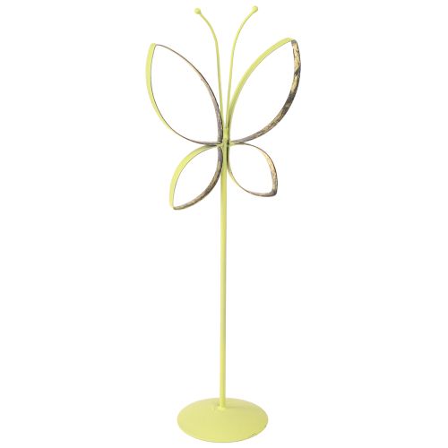 Schmetterling Metall Deko Frühling Grün Gold H35cm 2 St