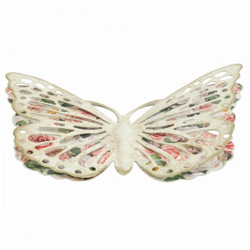 Floristik24 Wanddeko Metall Schmetterling Deko Landhausstil B21,5cm