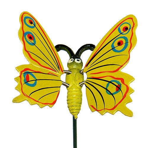 Artikel Schmetterling am Stab 8cm Gelb