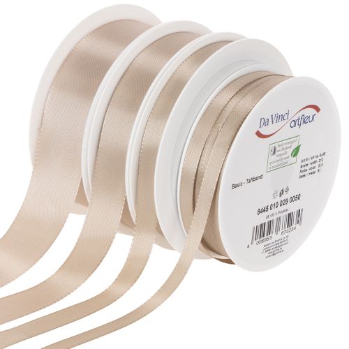 Schmuckband Taftband Beige Verschiedene Breiten 50m kaufen | Floristik24.de