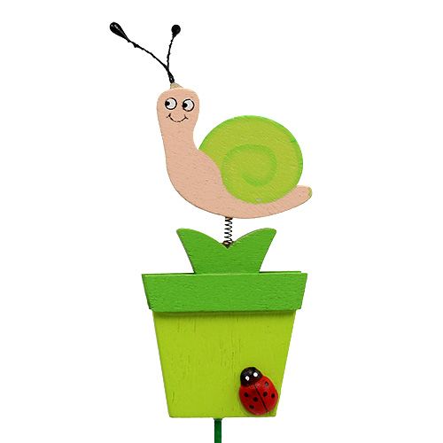 Floristik24 Schnecke im Topf 8,5cm L 28cm 16 St