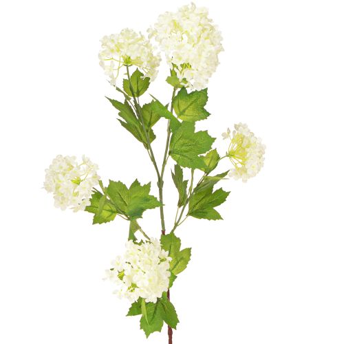 Schneeball Künstlich Viburnum Zweig Weiße Blüten L90cm