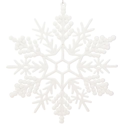 Floristik24 Schneeflocke Deko zum Hängen Winterdeko Weiß 30cm 3 St