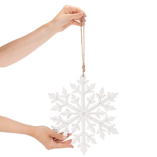 Deko Schneeflocke groß Hängedekoration 30cm | Floristik24.de