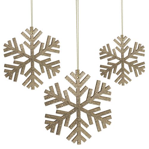 Weihnachtsbaum Schneemann Schneeflocke Kugelkette Dekorationen Gold HÃ¤ngen