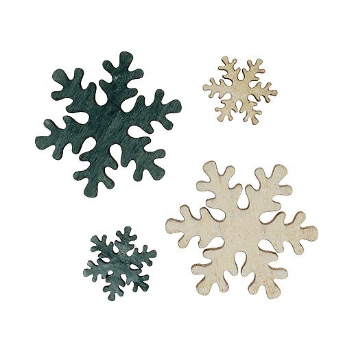 Floristik24 Schneeflocken Ø2-4cm Grau, Weiß 84St