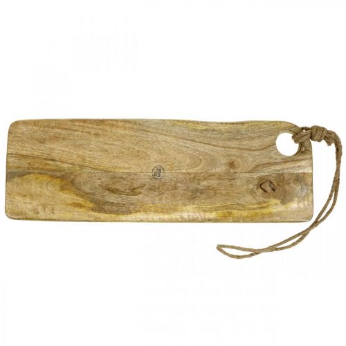 Floristik24 Deko Tablett Mango Holz Natur Serviertablett mit Kordel 58×19cm