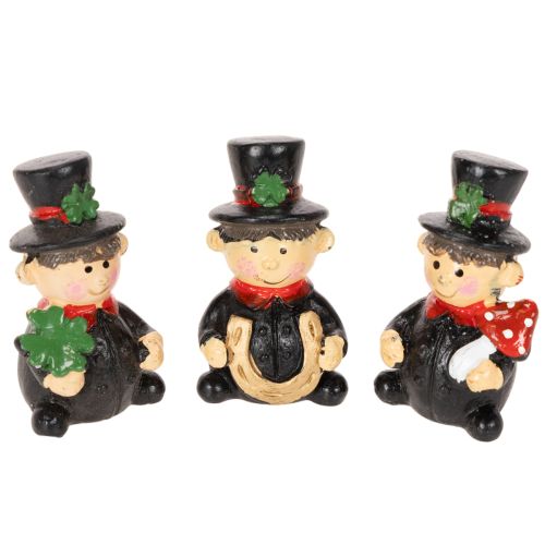 Glücksbringer Schornsteinfeger Figur zum Kleben 5cm 6St