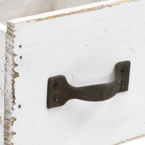 Artikel Pflanz-Schublade Holz Weiß Shabby Chic Deko 12,5×12,5×10cm